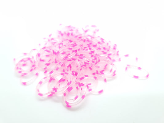 Durchsichtige und durchsichtige rosafarbene Gummi-Knotengummis