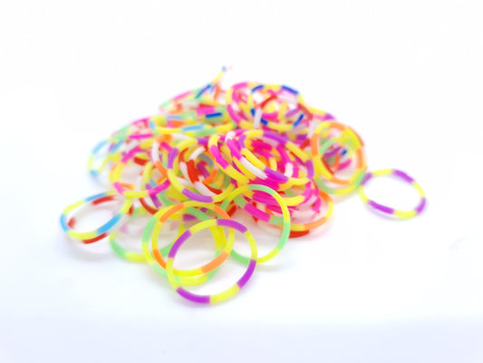 Gemischte neonfarbene Gummi-Knoten-Gummibänder