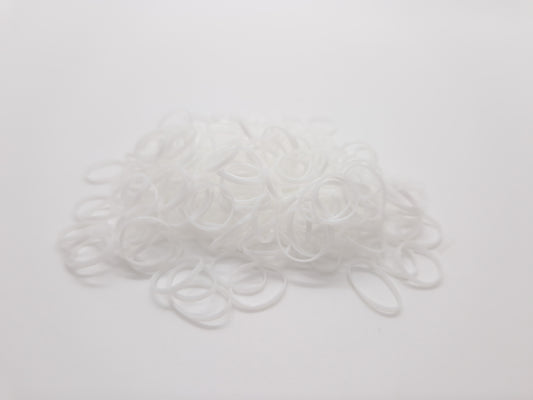 Weiße Silikon-Haarknoten-Gummibänder