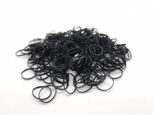 Black Silicone Top Knot Elastics
