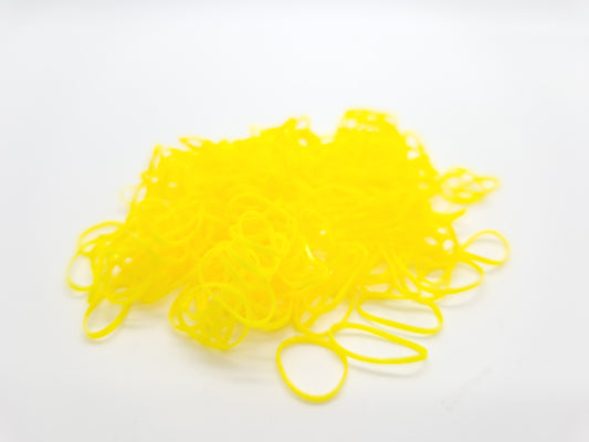 Gelbe Silikon-Haarknoten-Gummibänder