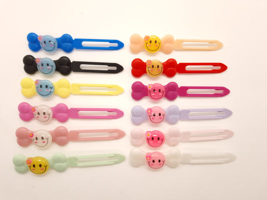 Smiley Face Barrette Neuheit 3,5 cm &amp; 4,5 cm Clip