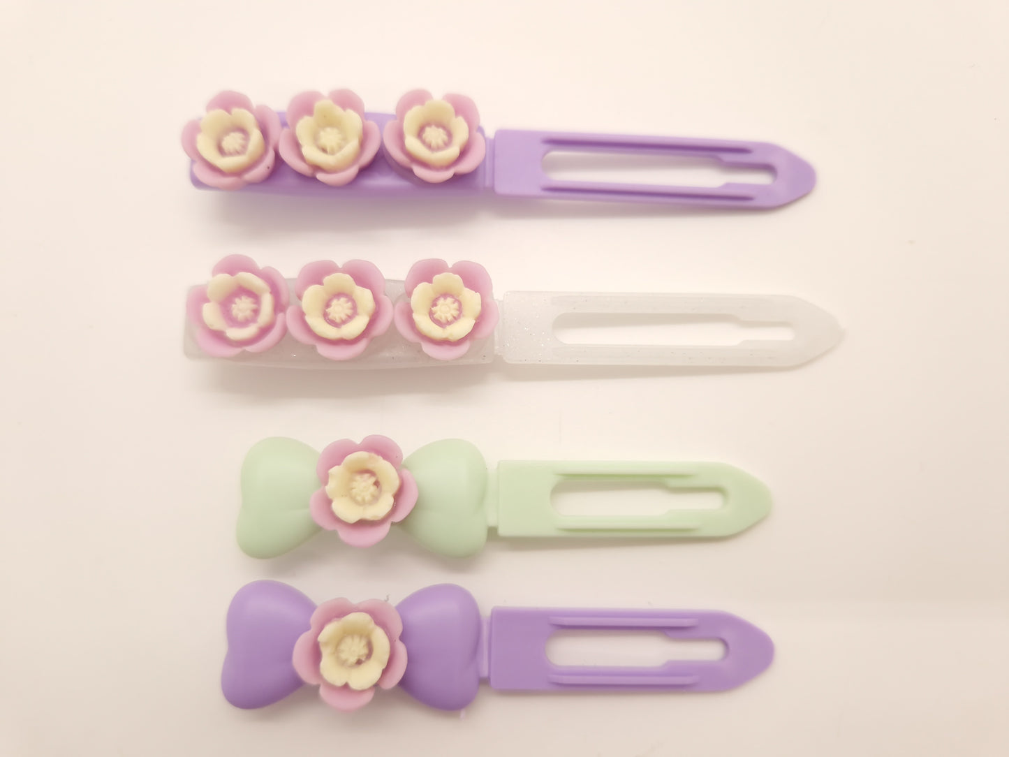 Flower Barrette Novelty 3.5cm & 4.5cm clip