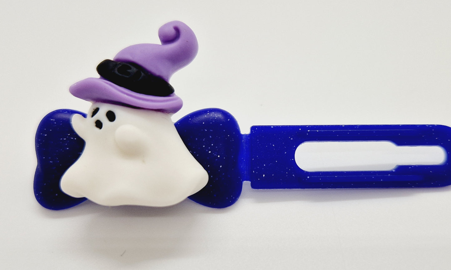 Halloween Ghost in Hat Barrette 4.5cm & 3.5cm Novelty clip