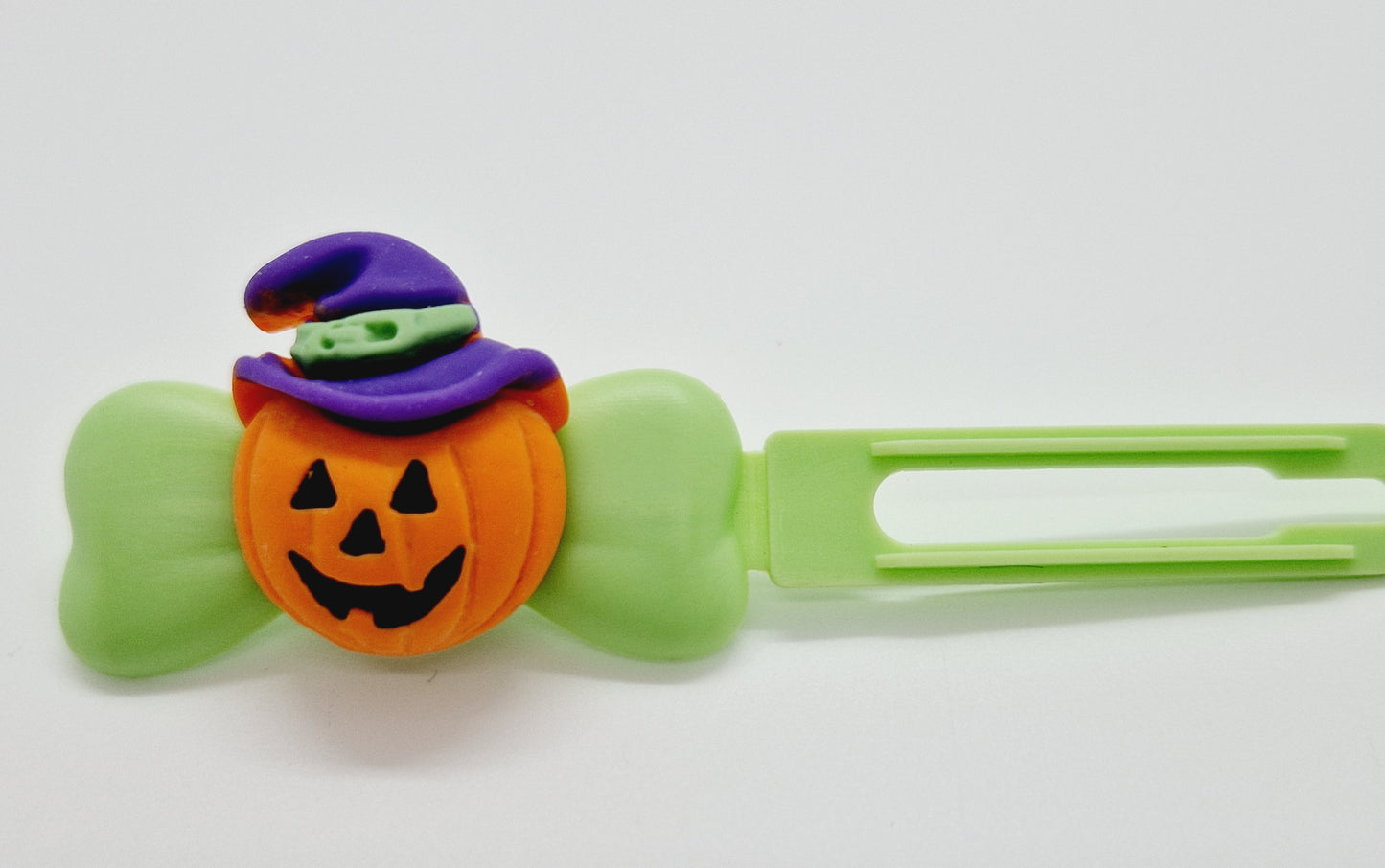 Halloween Pumpkin in Hat Barrette 4.5cm & 3.5cm Novelty clip