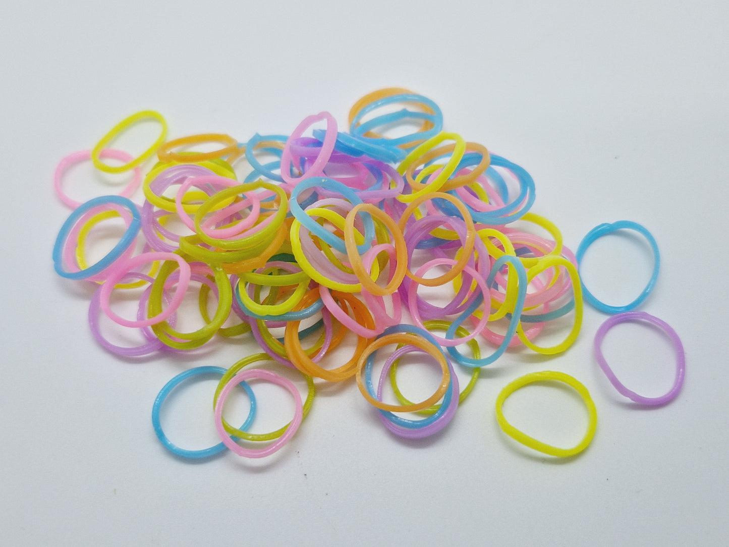 Pastel Mixed Rubber Top Knot Elastics