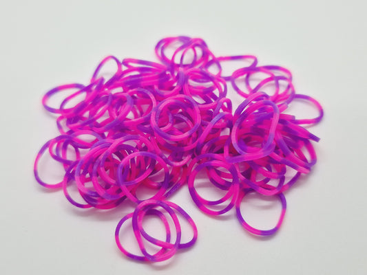 Pink & Purple Rubber Top Knot Elastics