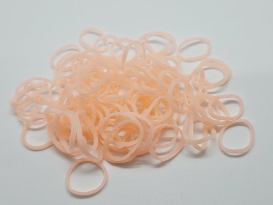 Peach Rubber Top Knot Elastics