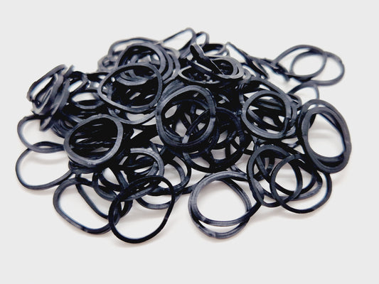 Black Rubber Top Knot Elastics