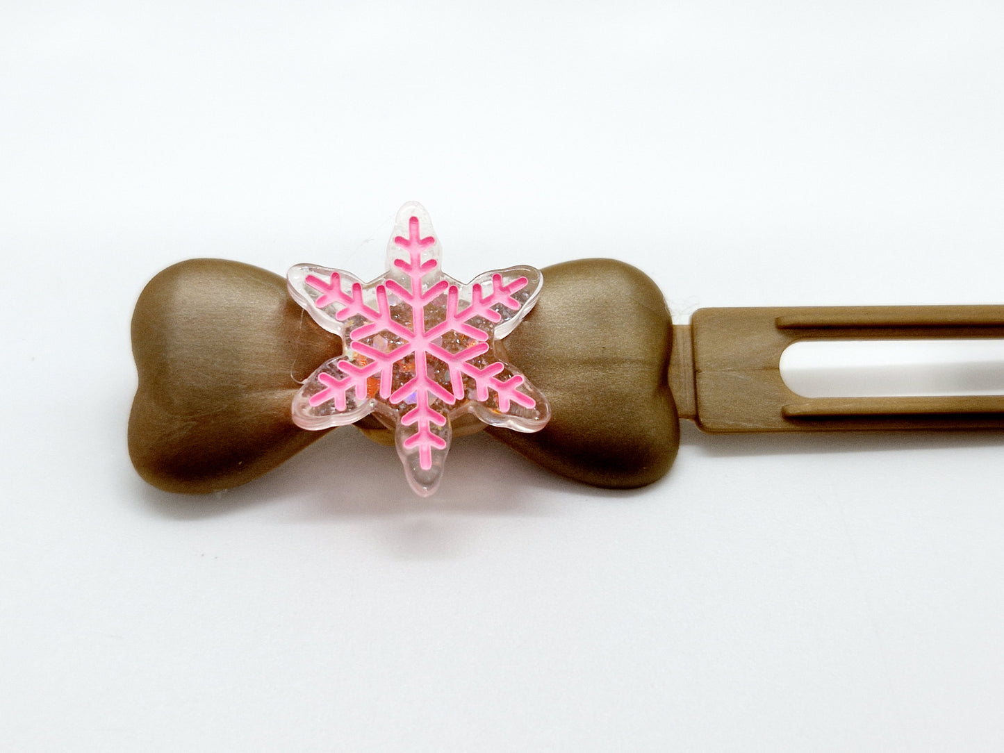 Snowflake top knot clips