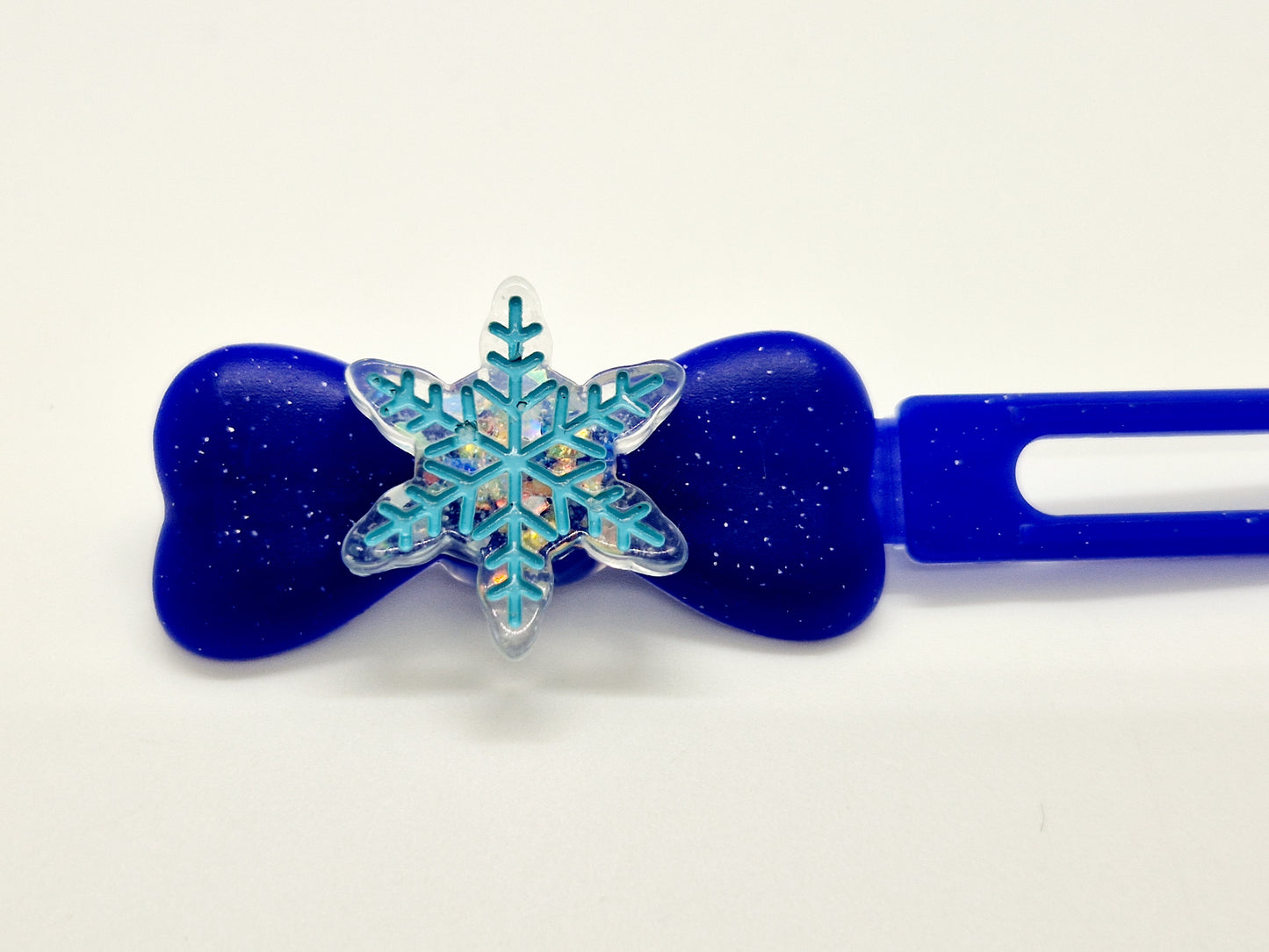 Snowflake top knot clips