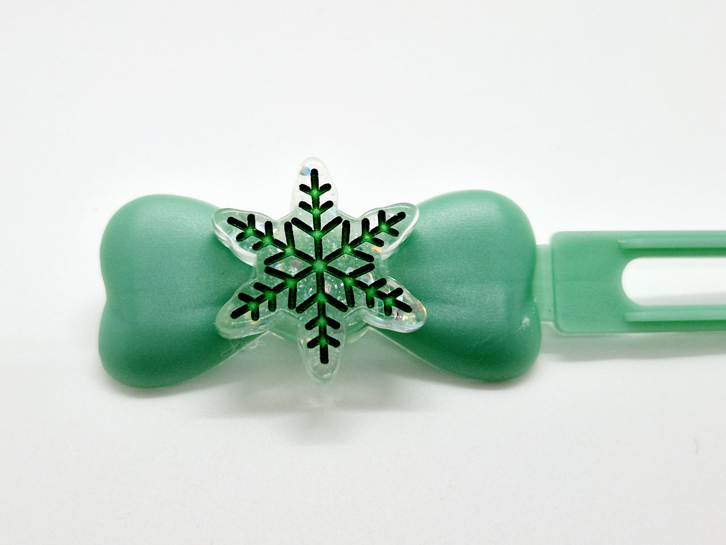 Snowflake top knot clips