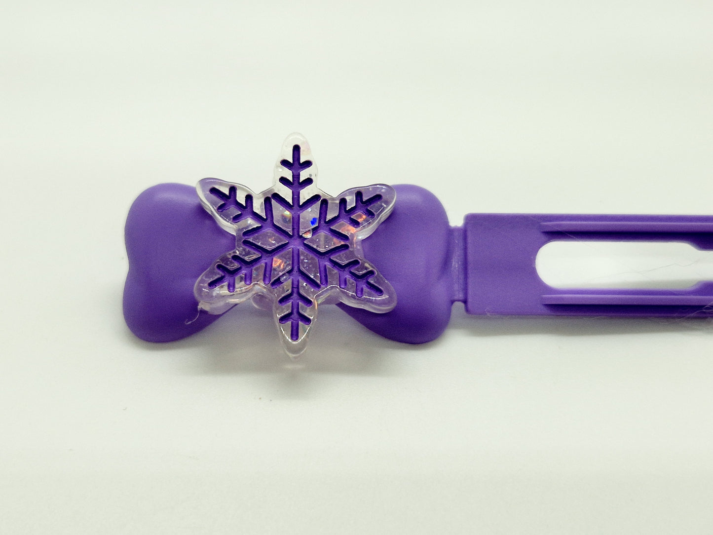 Snowflake top knot clips