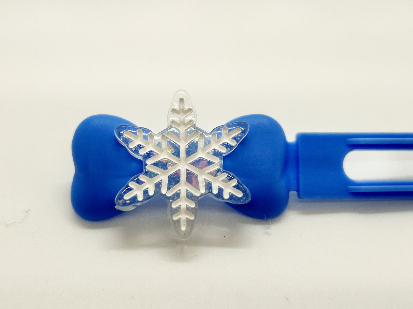 Snowflake top knot clips