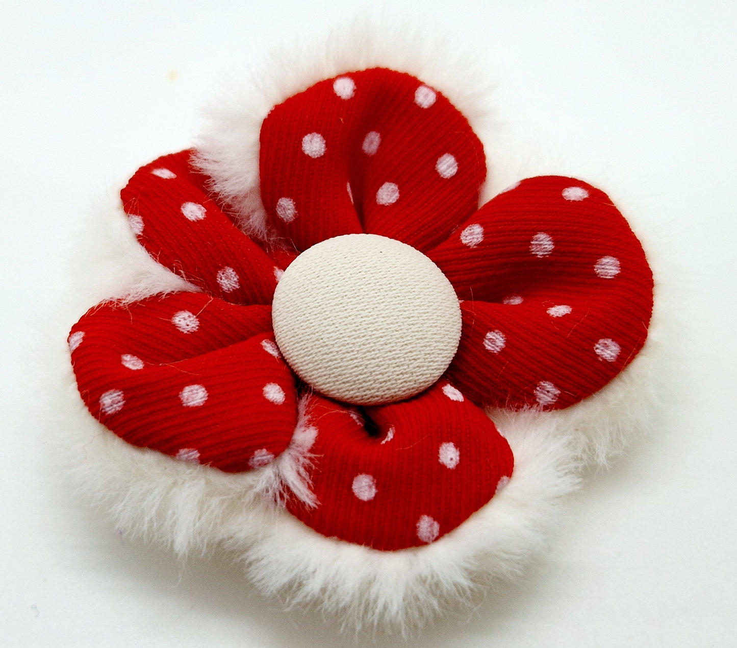 Valentine Flower soft fluffy top knot elastic