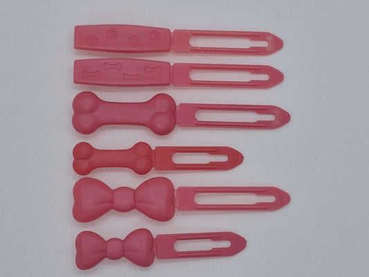 Salmon Pink Posh Puppy UK  Barrette top knot plastic clip