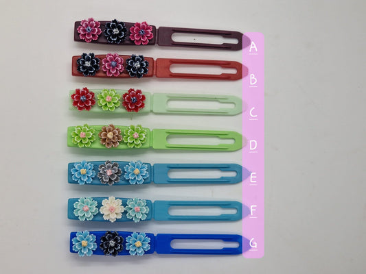 Glitter Daisy Chain Barrette 4.5cm Novelty clip