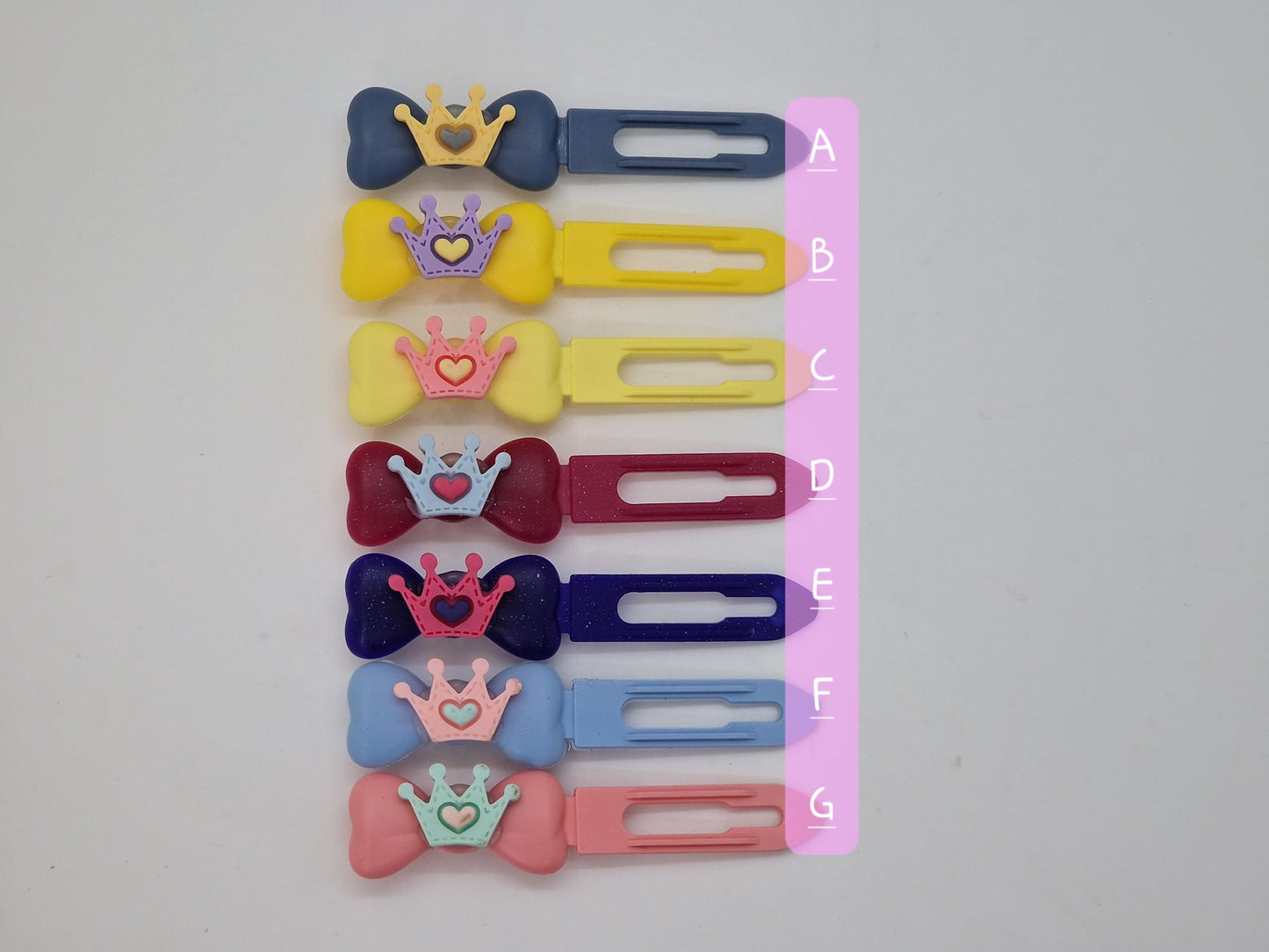 Tiara Heart Barrette 3.5cm Novelty clip