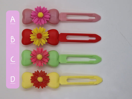 Glitter Daisy Barrette 4.5cm Novelty clip