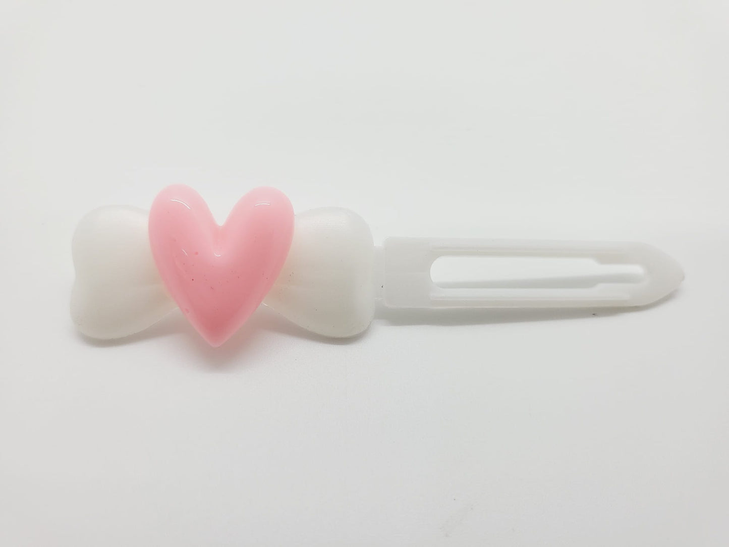 Valentine pink heart on 4.5cm Clips