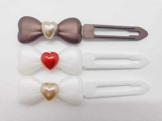 Valentine Pearl heart on 4.5cm Clips