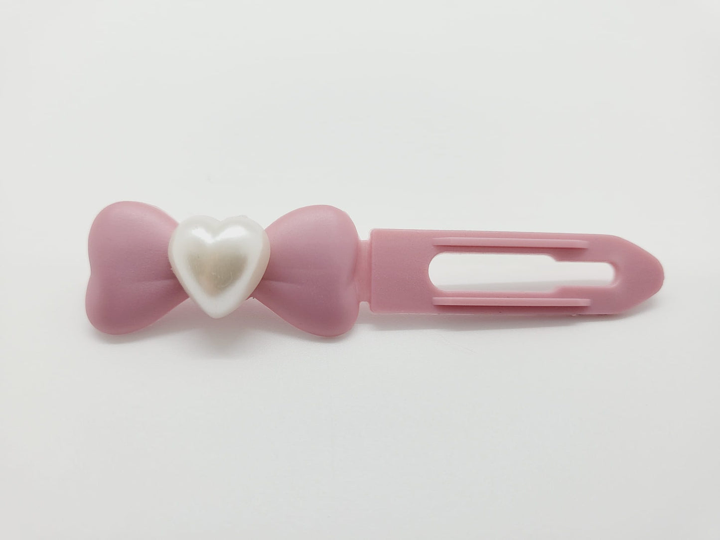 Valentine Pearl heart on 3.5cm Clips