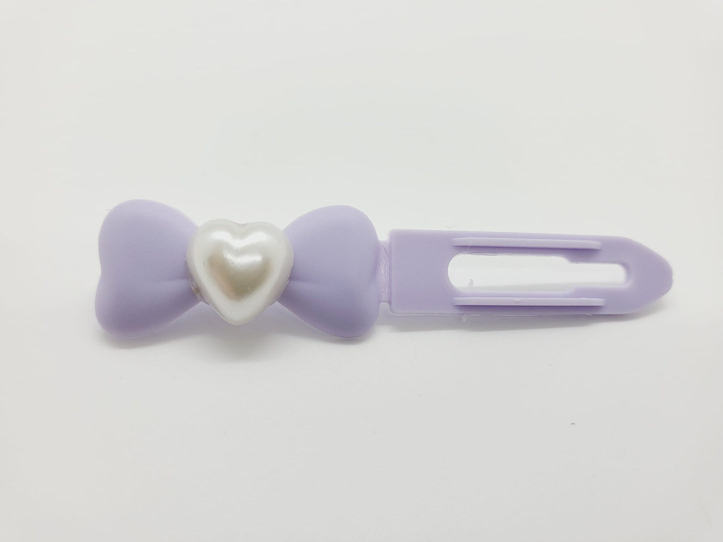 Valentine Pearl heart on 3.5cm Clips