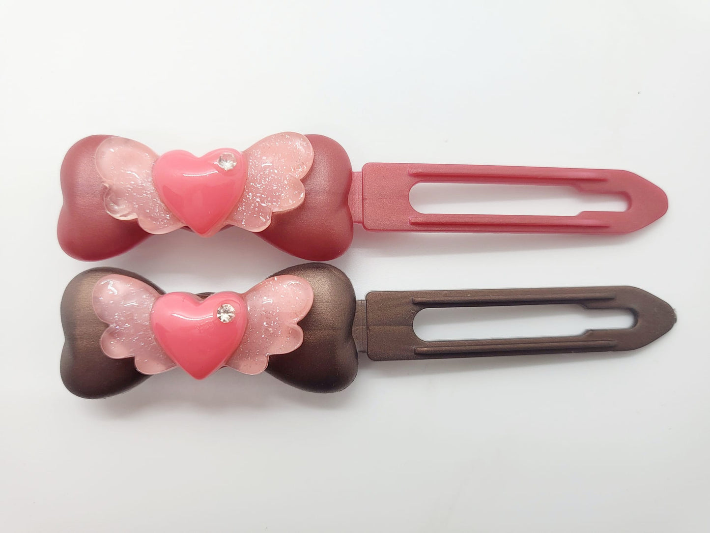 Valentine Winged heart on 4.5cm Clips