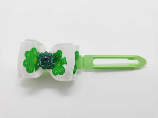 St Patrick's soft bow on 4.5cm Clip