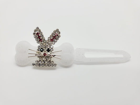 Diamante Bunny on 4.5cm Clip