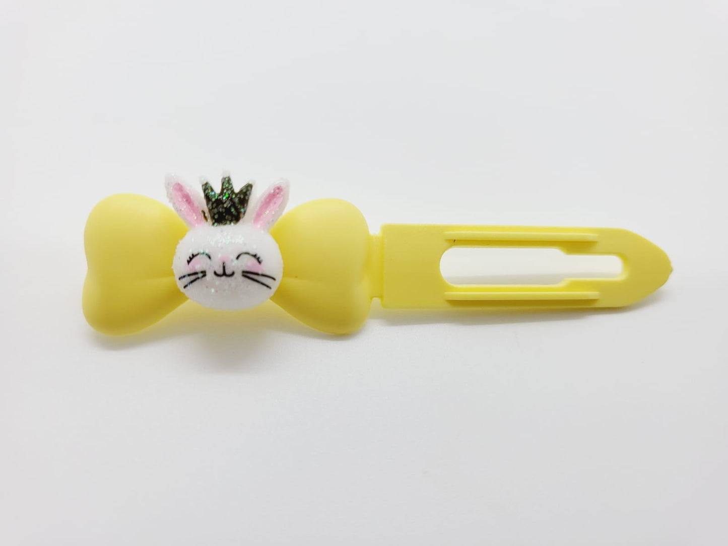 Cute Bunny & Crown on 3.5cm Clip
