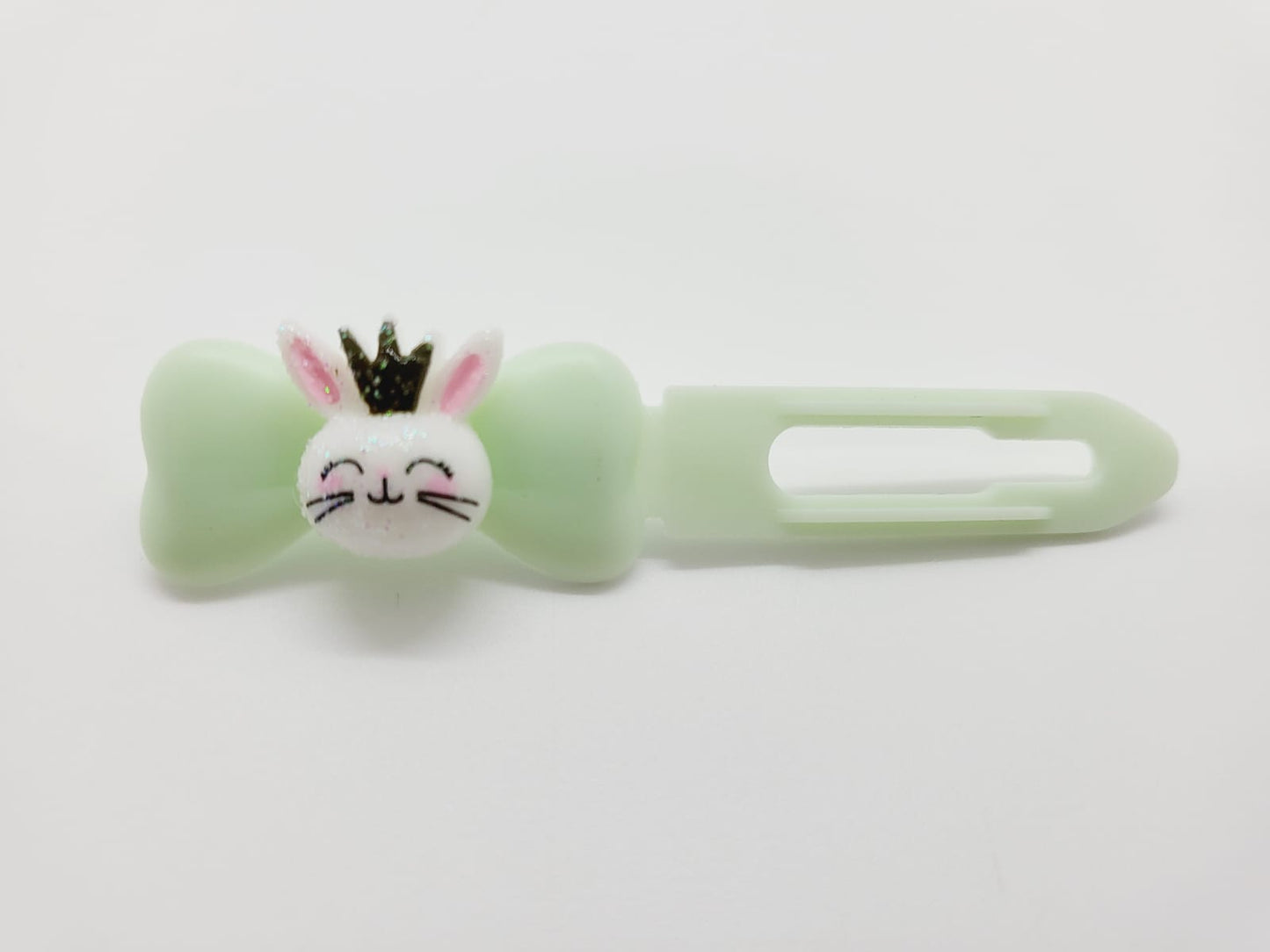 Cute Bunny & Crown on 3.5cm Clip
