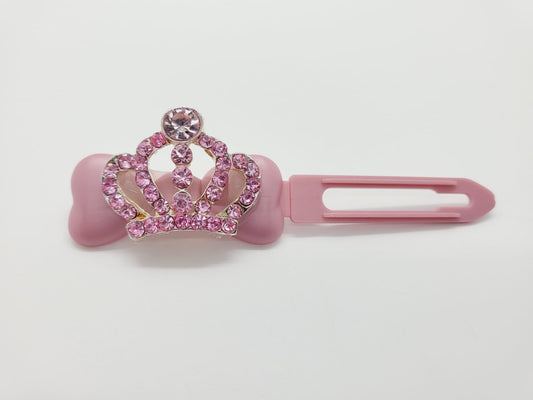 Diamante Tiara on Pink Posh Puppy Clip