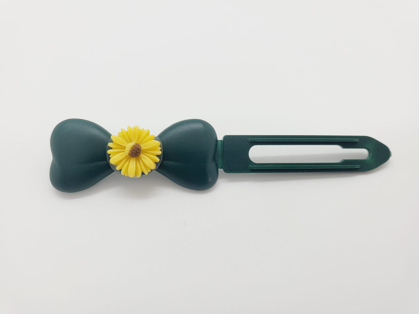 Yellow Daisy Flower Top Knot Clip