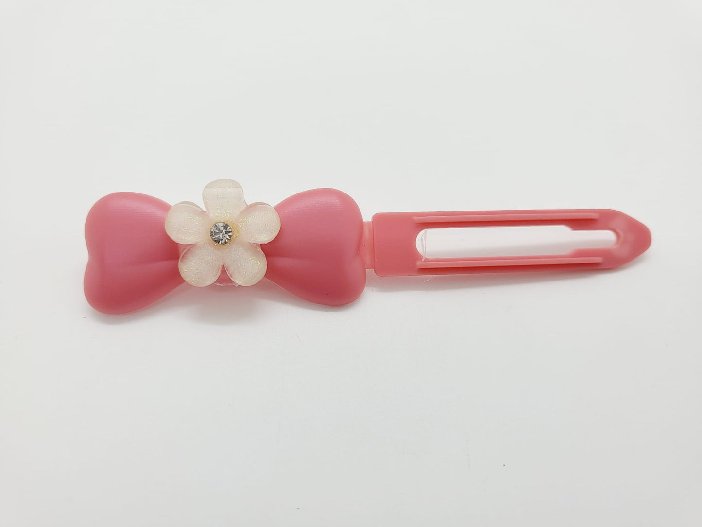 Pearl Glass Diamante Flower Top Knot Clip