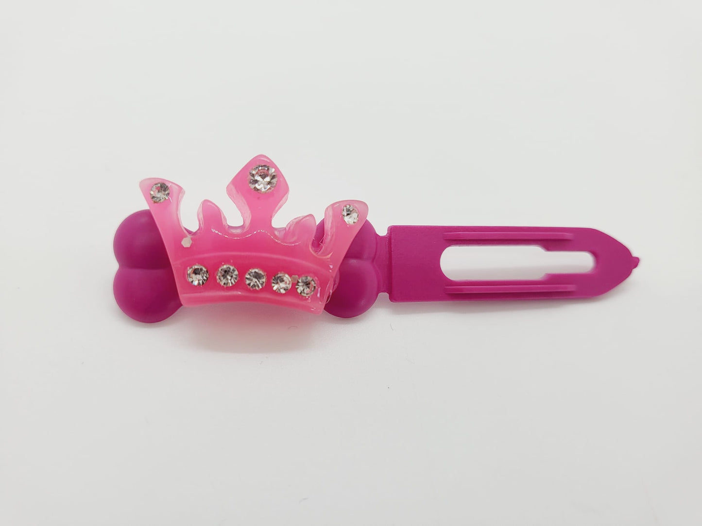 Diamante Crown Top Knot Clip