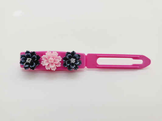 Coloured Daisy Chain Flower Top Knot Clip