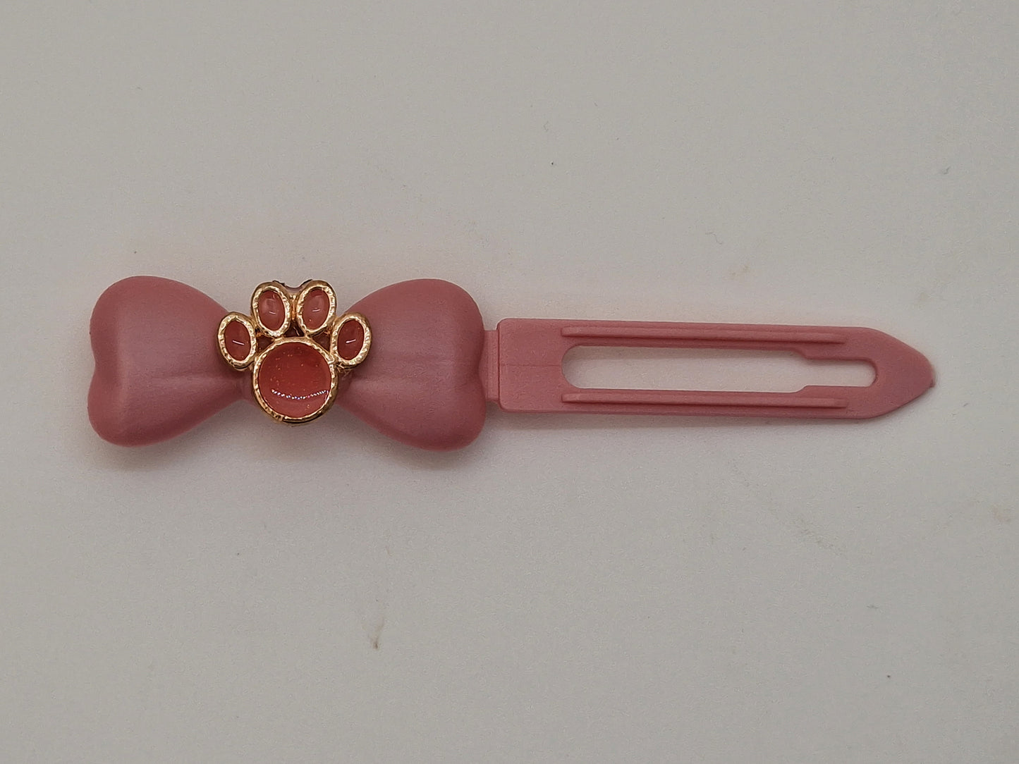 Jewel Pink Paw Barrette 4.5cm and 3.5cm Novelty clip.