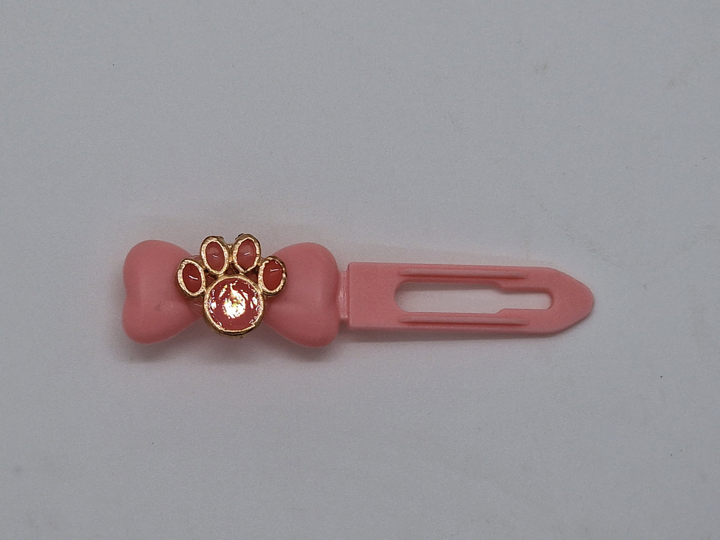 Jewel Pink Paw Barrette 4.5cm and 3.5cm Novelty clip.