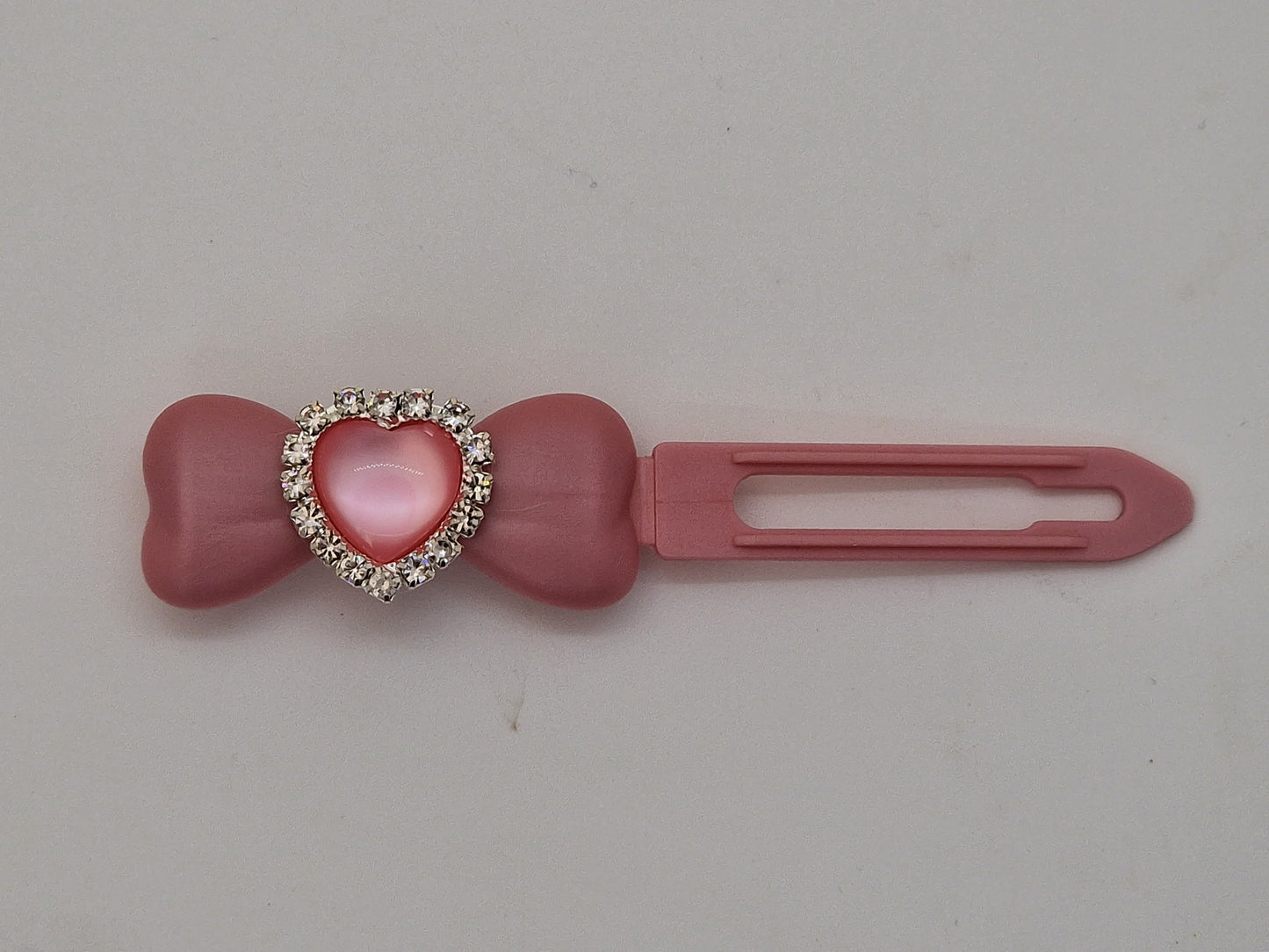 Diamante Heart Barrette 4.5cm and 3.5cm Novelty clip.