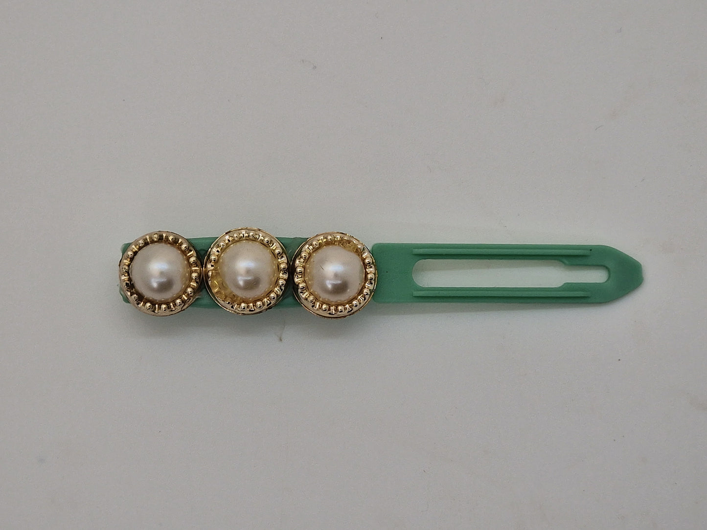 Barrette Perles Dorées 4,5 cm Clip fantaisie.
