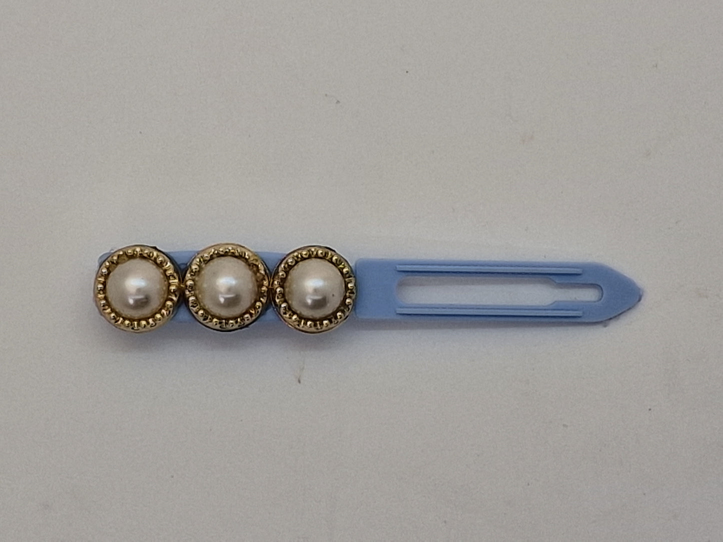 Gold Pearls Barrette 4.5cm Novelty clip.