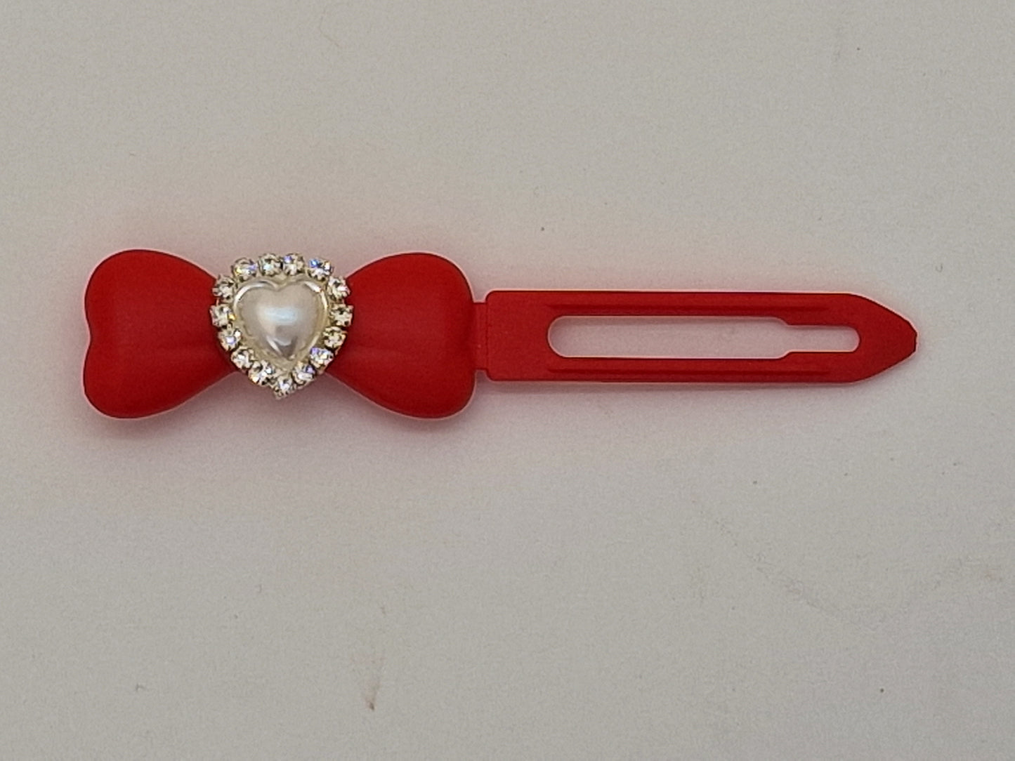 Diamant-Perlen-Herz-Haarspange, 4,5 cm, neuartiger Clip.